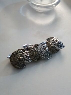 Etched Metal Stretch Bracelet